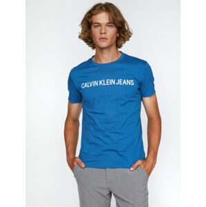 Calvin Klein pánské modré tričko - S (C2Y)